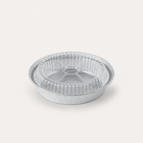 Envase de aluminio circular 7" 600 ml con tapa BOPS (20 unidades)