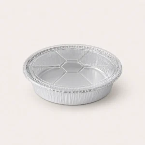 Envase de aluminio circular 8" 1000 ml con tapa BOPS (20 unidades)