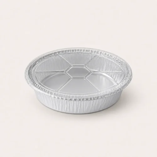 Envase de aluminio circular 8" 1000 ml con tapa BOPS (20 unidades)