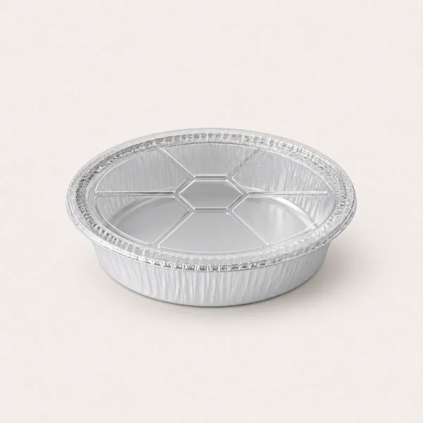Envase de aluminio circular 8" 1000 ml con tapa BOPS (20 unidades)