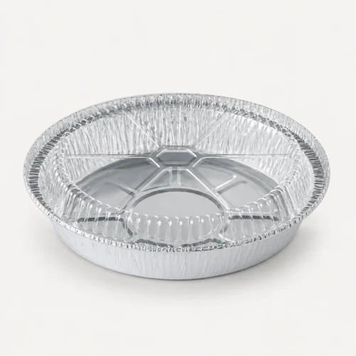 Envase de aluminio circular 9" 1300 ml con tapa BOPS (20 unidades)