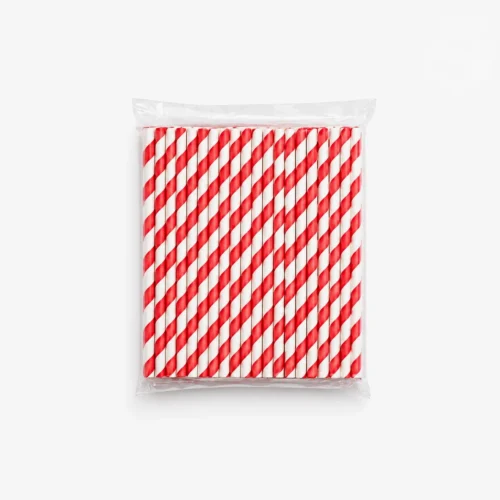Bombilla de papel bicolor gruesa (100 unidades)