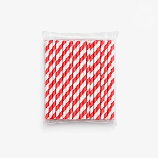 Bombilla de papel bicolor gruesa (100 unidades)