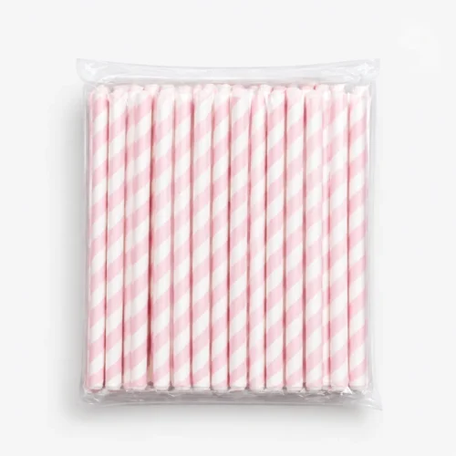 Bombilla de papel envuelta individualmente (200 unidades)