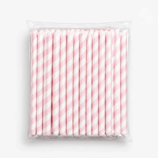 Bombilla de papel envuelta individualmente (200 unidades)