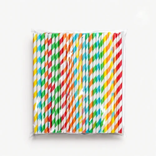 Bombilla de papel multicolor (100 unidades)