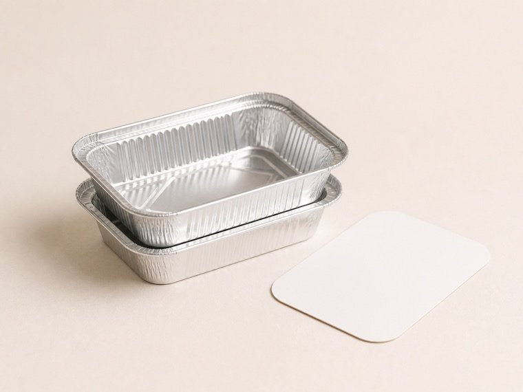 Contenedor de aluminio de 750 centímetros cúbicos con tapa