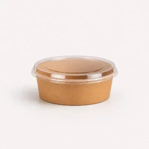 Bowl kraft con tapa 500 ml (25 unidades)